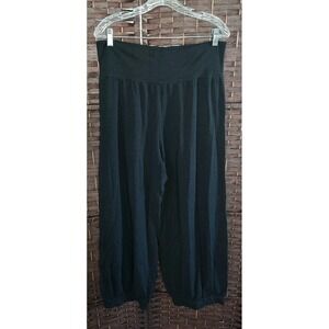 Bryn Walker Bamboo Organic Cotton Black Lantern Balloon Pants M Lagenlook Chic